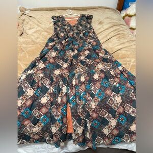 Anthropologie Peregrine Bohemian Patchwork Midi Dress Women’s Small